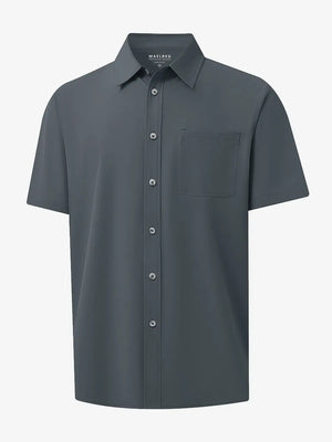 3D render highlighting the DARK GREY polo’s smooth fabric texture.