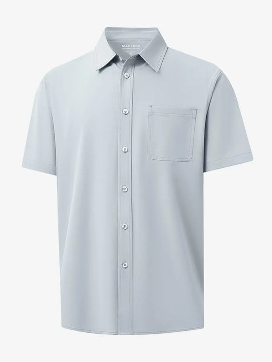 3D render highlighting the GLACIER GREY polo’s smooth fabric texture.