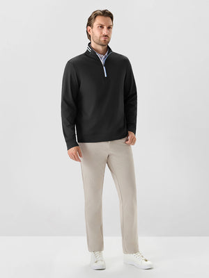 4-Way Stretch Ribbed 1/4 Zip Sweatshirt