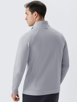 4 Way Stretch Nylon Brushed Quarter Zip Sweatshirts