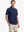 Front half-body view wearing NAVY COMPASS MAP Stylish Printing Summer Shirt.