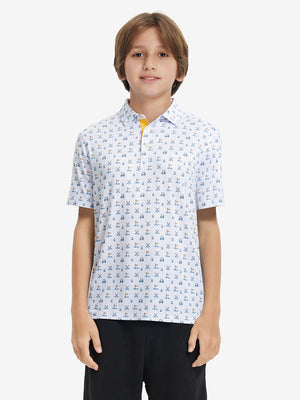 Stylish Print Boys Polo Shirts