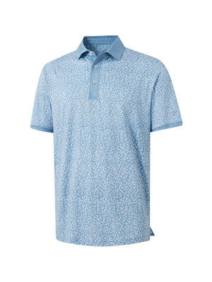 Stylish Full Print Contrast Collared Golf Polo Shirts
